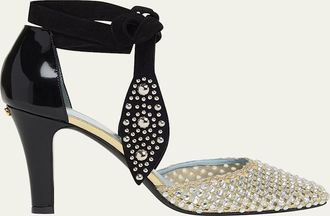 Valentino Garavani Crystal Foliage Mesh Pumps