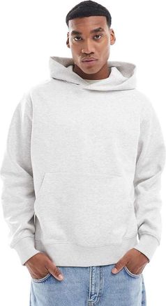 Jack & Jones Premium oversized 400gsm heavyweight hoodie in light heather gray