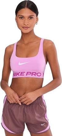 Nike Pro Light-Support Sports Bra Womens Bra Light Magenta/Ice Peach/Metallic Silver : LG (US 12-14), Polyester/Spandex
