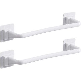OEM Juego De 2 Toalleros De Pl&aacute;stico Para Montaje En Pared, Ideales Para Tapas De Macetas, Accesorios De Ba&ntilde;o, Cocina Y Ba&ntilde;o - Crezuo