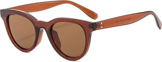 Generic Outdoor Mens Driving Sunglasses Vacation Sports Womens Commuter Sun Glasses(Brown)