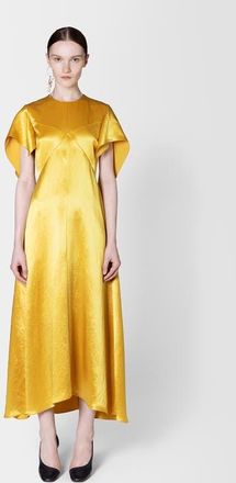 Roksanda Ilincic Sola Textured Satin Maxi Dress in Maravilla at Nordstrom, Size 2
