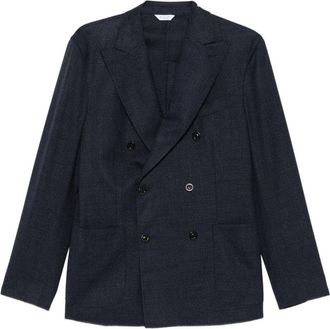 Boglioli Mens Wool Double-Breasted Jacket