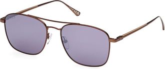 Web Eyewear Web WE0341 37A Mens Sunglasses Brown Size 55