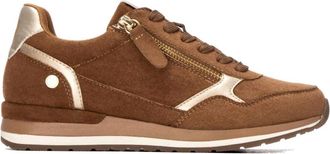 Xti Womens Casual Suede Sneakers In Camel