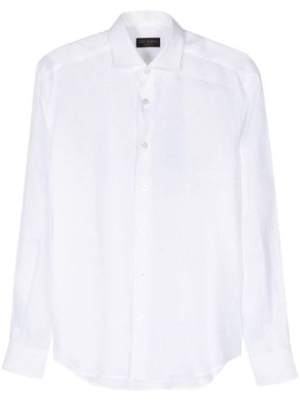Dell'Oglio Camicia con colletto ampio - Bianco