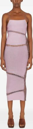 Isa Boulder Jigsaw midi-jurk - Paars