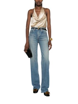 Saint Laurent Blue Flared Jeans