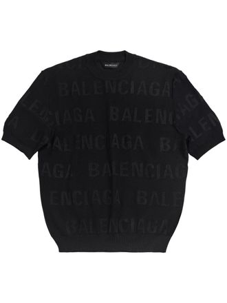 Balenciaga Allover Logo Top