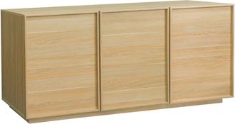 Sweeek Aparador con 3 puertas efecto madera, 160cm, natural