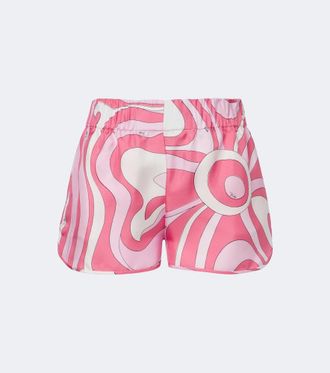 Pucci Marmo silk twill shorts
