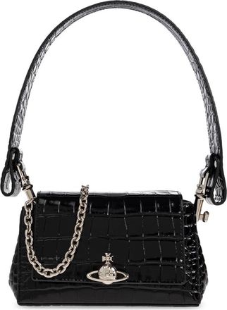 Vivienne Westwood Hazel Kleine Schoudertas - Dames - Schoudertassen - Zwart - ONE Size - Katoen - Tassen