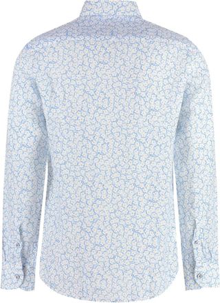 Bastoncino floral-print long-sleeve shirt - Blue
