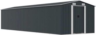 vidaXL Cobertizo Jard&iacute;n Acero Galvanizado Gris Antracita 257x779x181cm Vidaxl