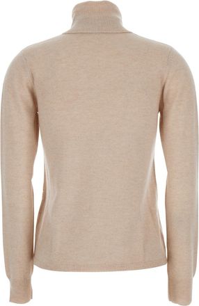 Max Mara Womens Beige Wool Sweater With Turtleneck Tops Top