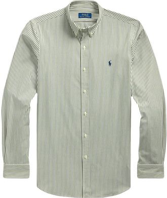 Polo Ralph Lauren striped shirt - men - Elastane/Cotton - S - Green