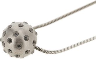 Rick Owens Crystal Orb Pendant Necklace - Silver