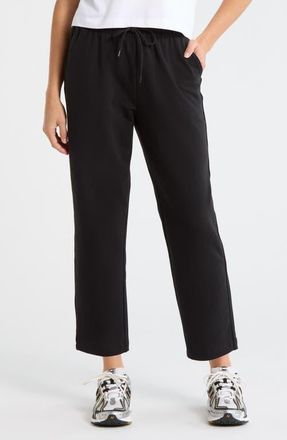 Zella Tempo Terry Ankle Pants in Black at Nordstrom, Size X-Small