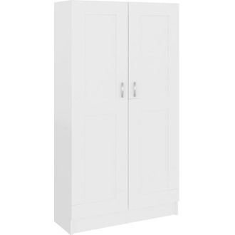 vidaXL Book Cabinet White 82.5x30.5x150 cm Engineered Wood Vidaxl