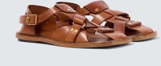 Versace Souvenir leather fisherman sandals
