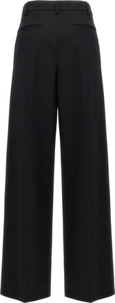 Valentino Garavani Wide-Leg Wool Trousers - Black