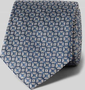 Willen Krawattenfabrik Krawatte aus Seide im Allover-Look (8 cm) in Blau, Gr&ouml;&szlig;e 1