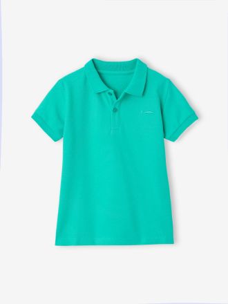 Vertbaudet Jungen Poloshirt, kurze &Auml;rmel smaragdgr&uuml;n