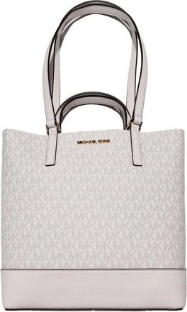 Michael Kors Tote Bags, female, White, Size: ONE SIZE Luxury Leather Tote Bag with Spacious Interior