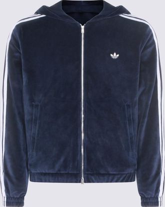 adidas Originals Navy Cotton Wb Velour Tj Sweatshirt