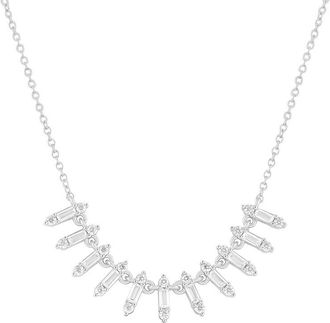 Electric Picks Silver Plated Cz Fantasia Necklace