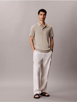 Calvin Klein Mens Supima Cotton Classic Polo Shirt - Green - S