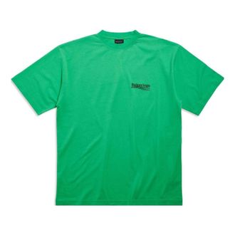 Balenciaga Political Campaign T-Shirt Large Fit Green Black Blue 641675TPVD33600