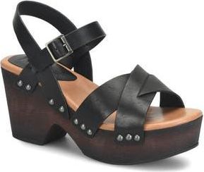 Korks Leda Ankle Strap Platform Sandal in Black at Nordstrom Rack, Size 11