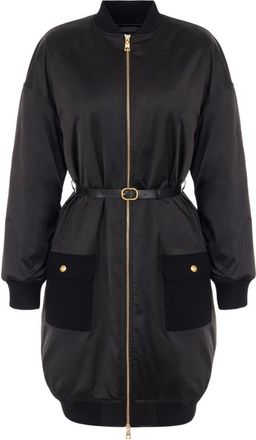 Elisabetta Franchi Dames, Mantels, Zwart, Maat: XS Voile