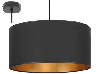 OEM L&aacute;mpara Colgante De Techo Con Pantalla Negra, Led, 40cm