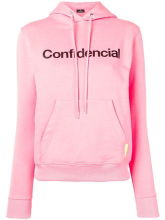 Marcelo Burlon Confidencial hoodie - women - Cotton - S - Pink