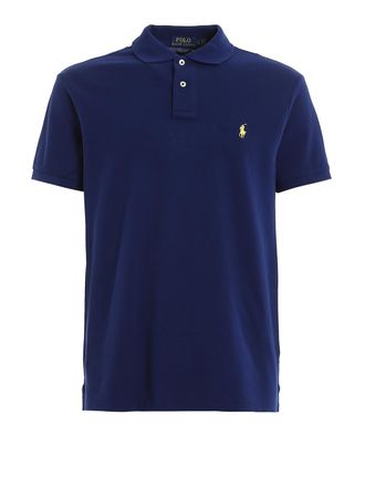 Polo Ralph Lauren Dark blue slim fit cotton pique polo