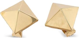 Brooks Brothers 18K yellow gold Piramide stud earrings