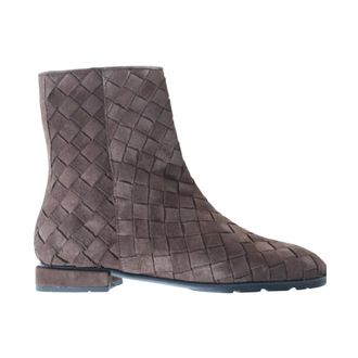 Pons Quintana Tronchetto in camoscio intrecciato - Shoes - Mujer - Marr&oacute;n - 38 EU