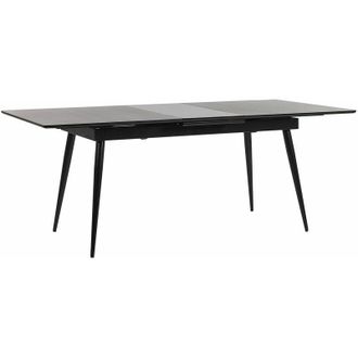 Beliani Beliani - Tavolo da pranzo estensibile 160/200 x 90 cm a 6 Posti Nero Maldon