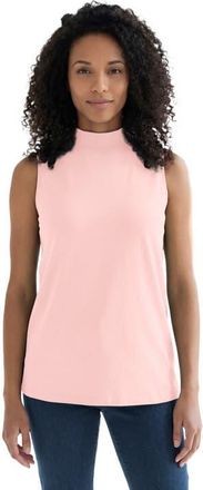 Roaman's Ultimate Sleeveless Mockneck Tee in Soft Blush at Nordstrom, Size 12