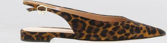 Gianvito Rossi Ballerina Slingback Gianvito Rossi in camoscio animalier