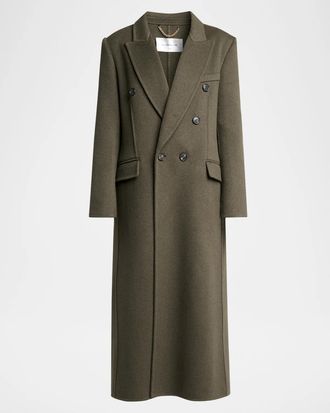 Victoria Beckham Catriona Wool-Blend Double-Breasted Coat