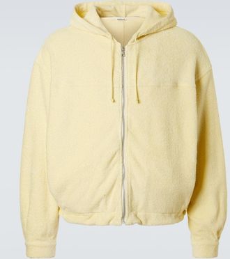 Auralee Cotton-blend pile zip-up hoodie