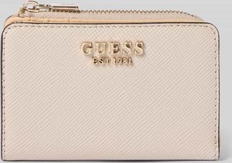 Guess Portemonnaie in Leder-Optik Modell Laurel in Taupe, Gr&ouml;&szlig;e 1