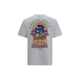 Casablanca Mens White Cotton T-Shirt