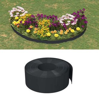 Berkfield Home Garden Edgings 2 pcs Black 10 m 20 cm Polyethylene