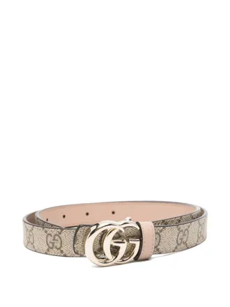 Gucci Beige Logo Reversible Belt
