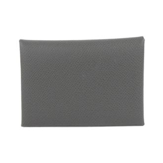 Herm&egrave;s Dark Gray Graphite Epsom Leather Coin Purse/Coin Case (Pre-Owned)