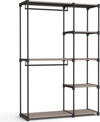 Songmics Perchero de metal y tela de 43 x 124 x 182 cm de color topo